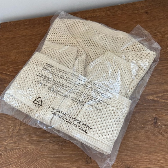 J. Crew - Open pointelle-stitch cardigan - Warm Sesame - Size S - CJ451 - NWT - Picture 10 of 11